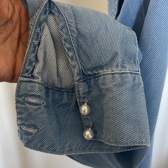 Chambray Shirt beaded detail - Picture 4 of 5